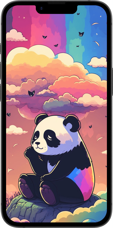 Силіконовий чехол Панда в хмарах для Apple iPhone 16e - 5585u-3971 изображение 