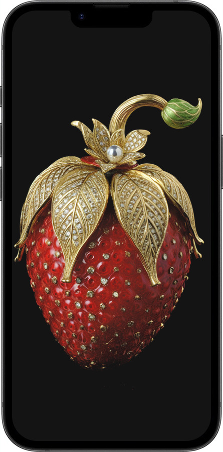 Силиконовый чехол Клубника v3 для Apple iPhone SE 4 - 5638u-3652 изображение 
