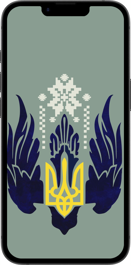 Силиконовый чехол Тризуб с крыльями для Apple iPhone SE 4 - 5640u-3652 изображение 