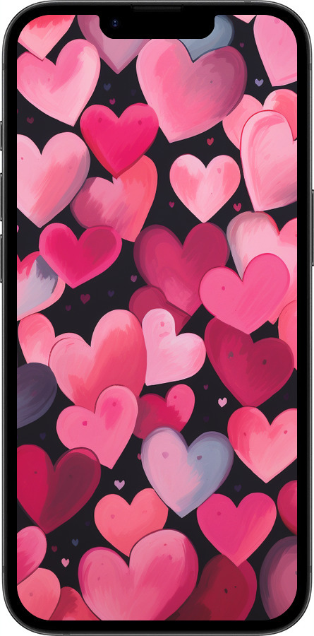 Силиконовый чехол Сердечки 4 для Apple iPhone SE 4 - 5662u-3652 изображение 