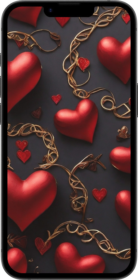 Силиконовый чехол Сердечки для Apple iPhone SE 4 - 5831u-3652 изображение 