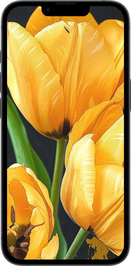 Силиконовый чехол Желтые тюльпаны для Apple iPhone 16e - 5991u-3971 изображение 