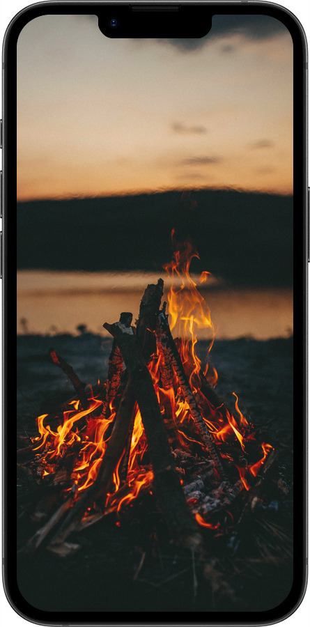 Силиконовый чехол Огонь для Apple iPhone SE 4 - 6021u-3652 изображение 