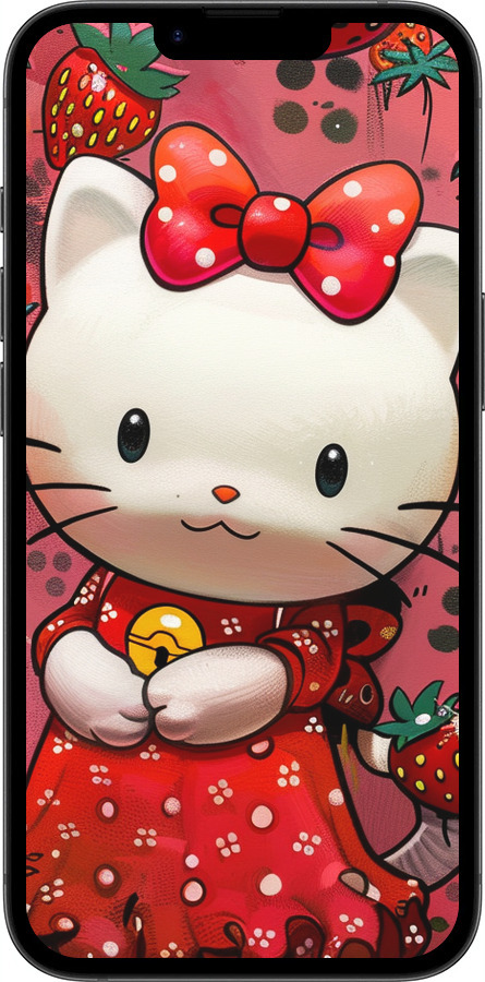 Силиконовый чехол hello kitty1 для Apple iPhone SE 4 - 6036u-3652 изображение 