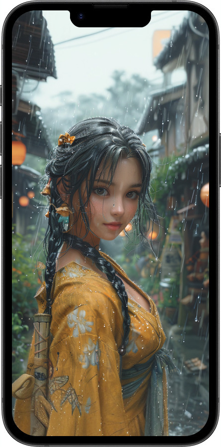 Силиконовый чехол Anime-girl для Apple iPhone 16e - 6133u-3971 изображение 