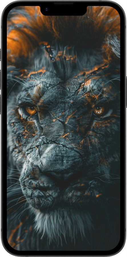 Силиконовый чехол Пламенный лев для Apple iPhone SE 4 - 6153u-3652 изображение 