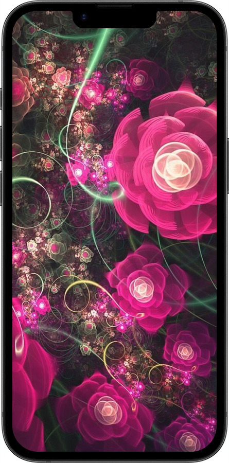Силиконовый чехол Абстрактные цветы 3 для Apple iPhone 16e - 850u-3971 изображение 