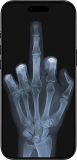 TPU чехол Рука через рентген для Apple iPhone 17 AIR - 1007b-4032 изображение 