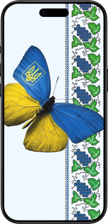 TPU чехол Желто-голубая бабочка для Apple iPhone 17 AIR - 1054b-4032 изображение 