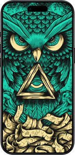 TPU чехол Сова Арт-тату для Apple iPhone 17 AIR - 3971b-4032 изображение 