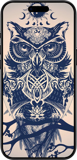 TPU чехол Узорчатая сова для Apple iPhone 17 AIR - 4000b-4032 изображение 