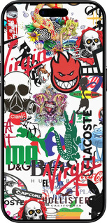 TPU чехол Many different logos для Apple iPhone 17 AIR - 4022b-4032 изображение 