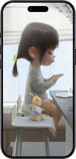 TPU чехол Милая девочка с зайчиком для Apple iPhone 17 AIR - 4039b-4032 изображение 