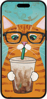 TPU чехол Зеленоглазый кот в очках для Apple iPhone 17 AIR - 4054b-4032 изображение 