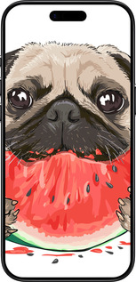 TPU чехол Мопс и арбуз для Apple iPhone 17 AIR - 4665b-4032 изображение 
