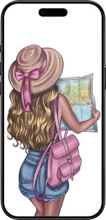 TPU чехол Девушка с картой для Apple iPhone 17 AIR - 4704b-4032 изображение 