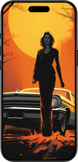 TPU чехол Чехол для телефона Девушка возле автомобиля для Apple iPhone 17 AIR - 5946b-4032 изображение 