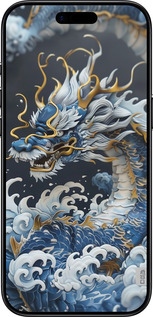 TPU чехол Водяний дракон для Apple iPhone 17 AIR - 6113b-4032 изображение 