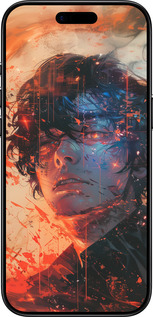 TPU чехол Лицо в пламени для Apple iPhone 17 AIR - 6127b-4032 изображение 