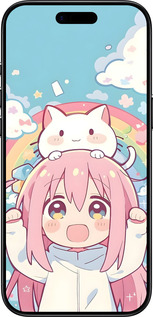 TPU чехол Девочка аниме радуга для Apple iPhone 17 AIR - 6304b-4032 изображение 