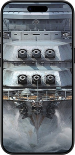 TPU чехол Линкор, world of tanks, wargaming, военный корабль для Apple iPhone 17 AIR - 6453b-4032 изображение 