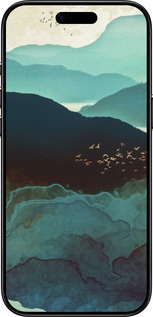 TPU чехол Із зображенням гір Індіго для Apple iPhone 17 AIR - 6484b-4032 изображение 