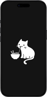 TPU чехол С милым котом на черном фоне для Apple iPhone 17 AIR - 6528b-4032 изображение 