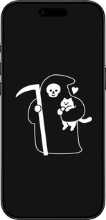 TPU чехол Минималистичный арт: смерть и кошка для Apple iPhone 17 AIR - 6529b-4032 изображение 