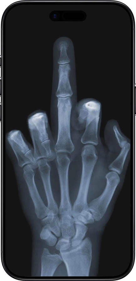 TPU чехол Рука через рентген для Apple iPhone 17 AIR - 1007b-4032 изображение 