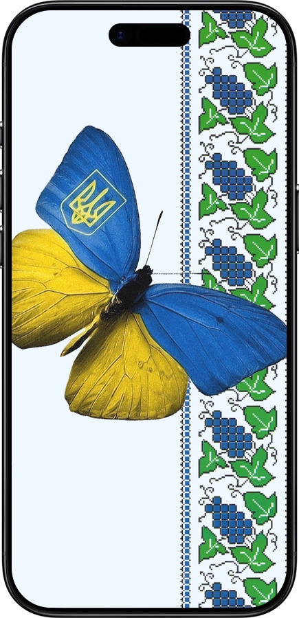 TPU чехол Желто-голубая бабочка для Apple iPhone 17 AIR - 1054b-4032 изображение 