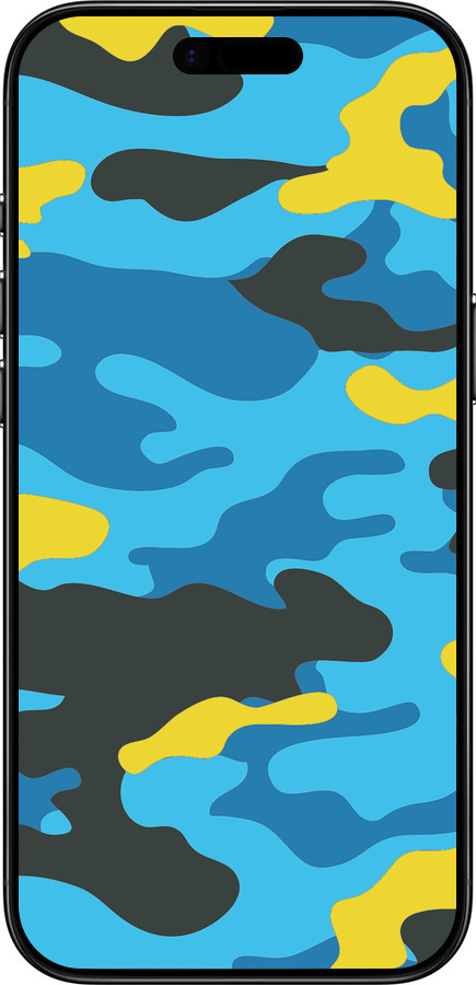 TPU чехол Желто-голубой камуфляж для Apple iPhone 17 AIR - 1084b-4032 изображение 