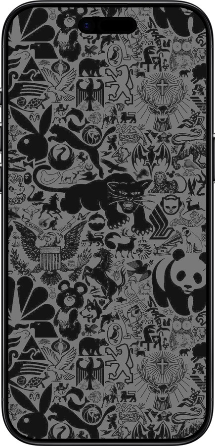 TPU чехол Чёрно-серый стикер бомбинг для Apple iPhone 17 AIR - 2432b-4032 изображение 