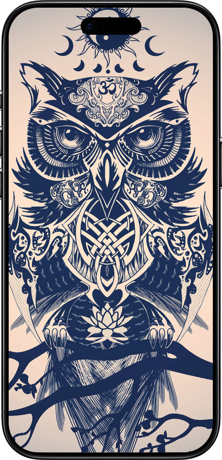 TPU чехол Узорчатая сова для Apple iPhone 17 AIR - 4000b-4032 изображение 