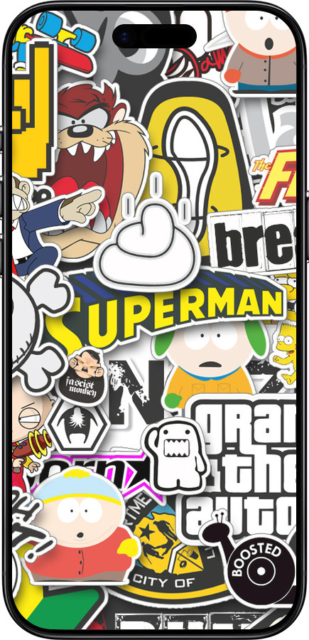 TPU чехол Popular logos для Apple iPhone 17 AIR - 4023b-4032 изображение 