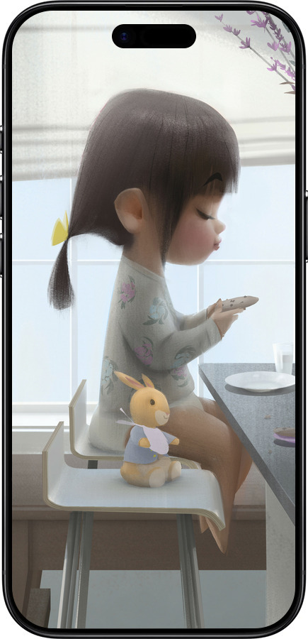 TPU чехол Милая девочка с зайчиком для Apple iPhone 17 AIR - 4039b-4032 изображение 