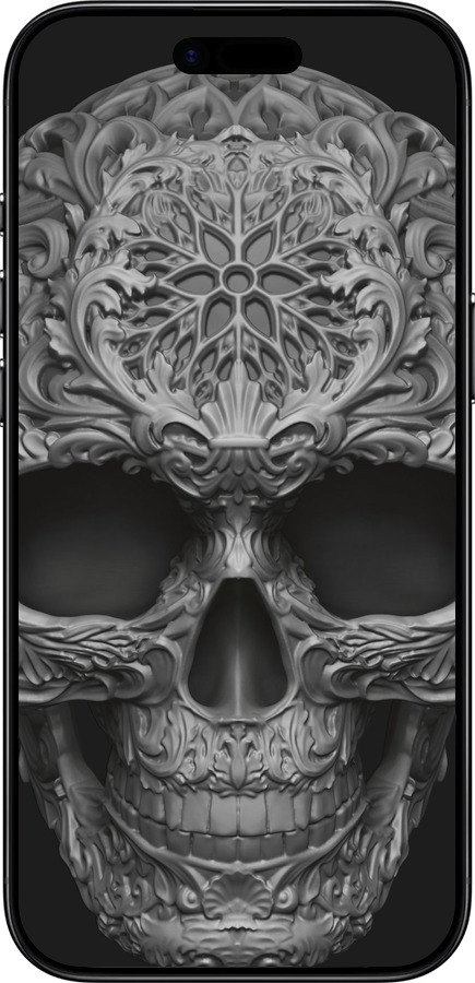 TPU чехол skull-ornament для Apple iPhone 17 AIR - 4101b-4032 изображение 