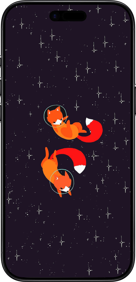 TPU чехол Лисички в космосе для Apple iPhone 17 AIR - 4519b-4032 изображение 