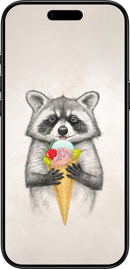 TPU чехол Єнотик з морозивом для Apple iPhone 17 AIR - 4602b-4032 изображение 