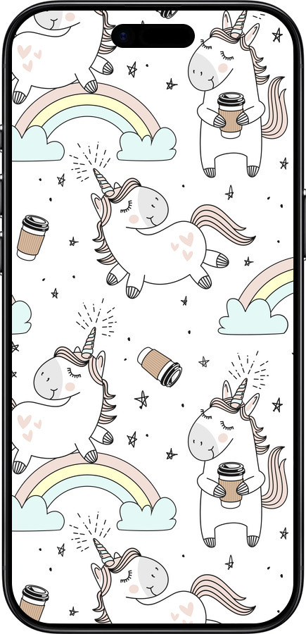 TPU чехол Единорог и кофе для Apple iPhone 17 AIR - 4661b-4032 изображение 