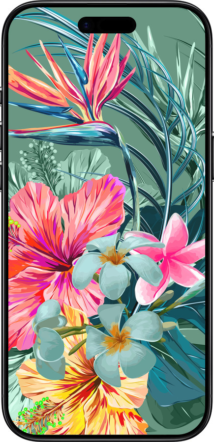 TPU чехол Тропічні квіти v1 для Apple iPhone 17 AIR - 4667b-4032 изображение 