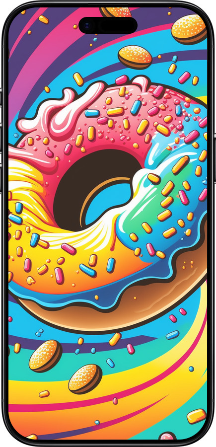 TPU чехол Пончик веселка для Apple iPhone 17 AIR - 5584b-4032 изображение 