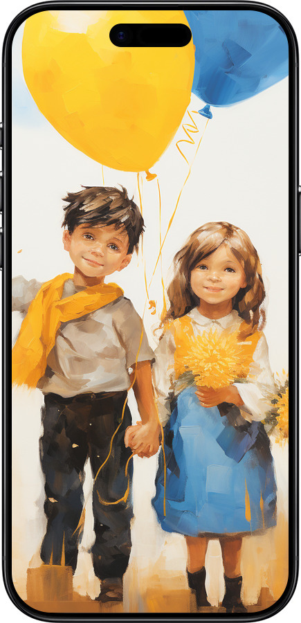 TPU чехол Діти з кульками для Apple iPhone 17 AIR - 5659b-4032 изображение 