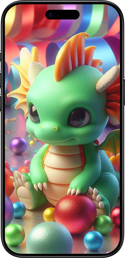 TPU чехол Веселый дракончик для Apple iPhone 17 AIR - 5812b-4032 изображение 