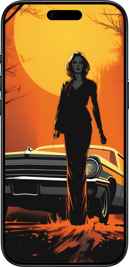 TPU чехол Чехол для телефона Девушка возле автомобиля для Apple iPhone 17 AIR - 5946b-4032 изображение 