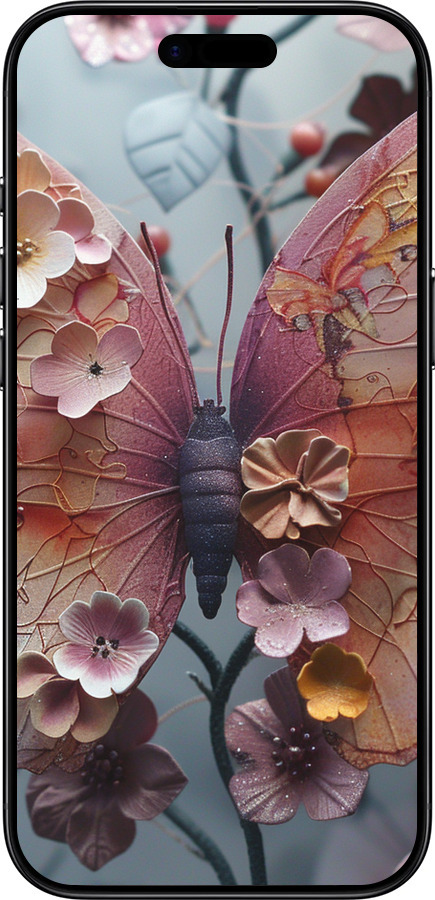 TPU чехол Fairy Butterfly для Apple iPhone 17 AIR - 6048b-4032 изображение 