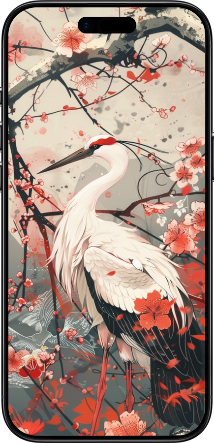 TPU чехол Аист в цвету сакуры для Apple iPhone 17 AIR - 6109b-4032 изображение 