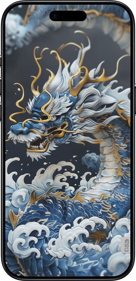 TPU чехол Водяний дракон для Apple iPhone 17 AIR - 6113b-4032 изображение 