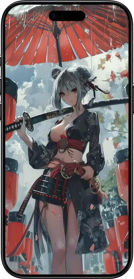 TPU чехол Гейша-воїн для Apple iPhone 17 AIR - 6124b-4032 изображение 