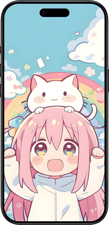 TPU чехол Девочка аниме радуга для Apple iPhone 17 AIR - 6304b-4032 изображение 