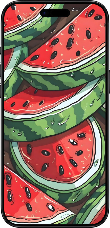 TPU чехол Арбуз для Apple iPhone 17 AIR - 6315b-4032 изображение 